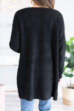 Load image into Gallery viewer, Been Here Waiting Classic Black Long Cardigan
