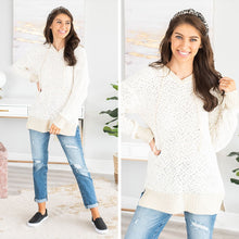 Load image into Gallery viewer, Traveling Through The Snow Cream White Popcorn Pullover
