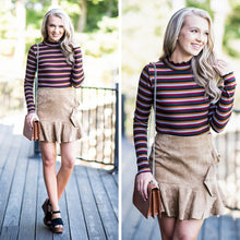 Load image into Gallery viewer, Found The Fab Camel Brown Corduroy Skirt
