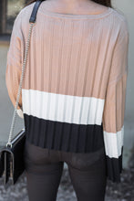 Load image into Gallery viewer, Here We Are Taupe Black Colorblock Sweater
