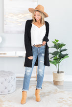 Load image into Gallery viewer, Tell Somebody Black Popcorn Cardigan
