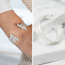 Load image into Gallery viewer, Can't Give In Silver Stacked Bracelet
