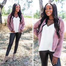 Load image into Gallery viewer, Just What You Need Mauve Pink Teddy Jacket
