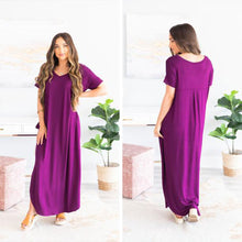 Load image into Gallery viewer, Trust The Plan Dark Plum Maxi Dress
