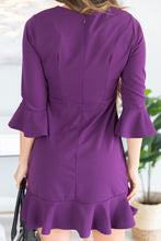 Load image into Gallery viewer, Always So Peppy Plum Purple Ruffled Dress
