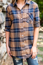 Load image into Gallery viewer, Just Me And You Mustard Yellow Plaid Button Down Top
