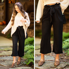 Load image into Gallery viewer, Proper Persona Black Paper Bag Crop Pants
