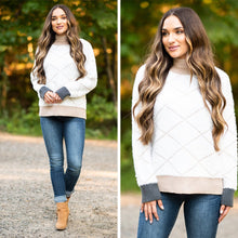 Load image into Gallery viewer, In My Dreams White Argyle Sweater

