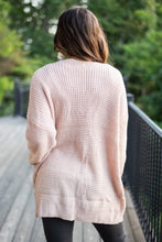 Load image into Gallery viewer, Feel The Joy Blush Pink Waffle Cardigan
