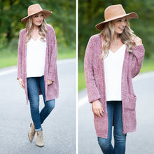 Load image into Gallery viewer, New Love Rose Red Chenille Cardigan
