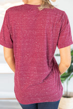Load image into Gallery viewer, Count Me In Maroon Marble Graphic Tee
