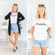 Load image into Gallery viewer, #GameDay White Graphic Tee
