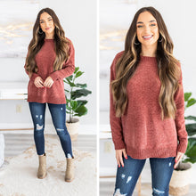 Load image into Gallery viewer, Get Involved Rust Orange Chenille Sweater
