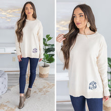 Load image into Gallery viewer, Get Involved Cream White Chenille Sweater

