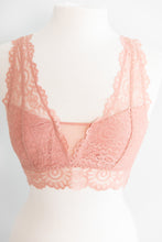 Load image into Gallery viewer, Perfect Opportunities Cream Pink Lace Bralette
