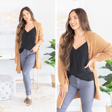 Load image into Gallery viewer, Tell Somebody Light Brown Popcorn Cardigan
