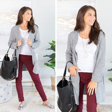 Load image into Gallery viewer, Tell Somebody Gray Popcorn Cardigan
