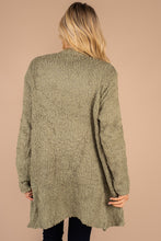 Load image into Gallery viewer, Tell Somebody Olive Green Popcorn Cardigan
