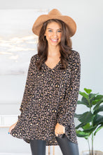 Load image into Gallery viewer, That's My Story Taupe Brown Leopard Tunic
