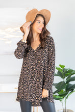 Load image into Gallery viewer, That's My Story Taupe Brown Leopard Tunic
