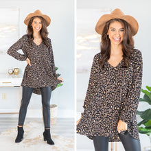Load image into Gallery viewer, That's My Story Taupe Brown Leopard Tunic
