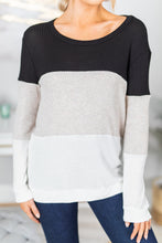 Load image into Gallery viewer, Casual Cuteness Black Colorblock Top
