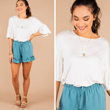 Load image into Gallery viewer, These Are The Days Ivory Ruffle Top
