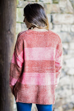 Load image into Gallery viewer, Take Me To The Fire Camel-Pink Chenille Sweater
