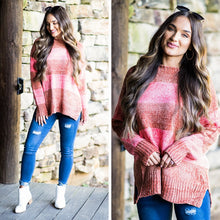 Load image into Gallery viewer, Take Me To The Fire Camel-Pink Chenille Sweater
