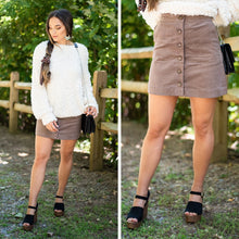 Load image into Gallery viewer, Get It Together Mushroom Brown Skirt
