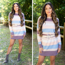 Load image into Gallery viewer, Lasting Love Mauve Multi Striped Dress
