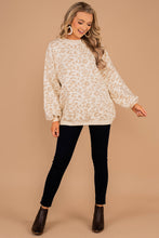 Load image into Gallery viewer, Tell You The Truth Natural White Leopard Sweater

