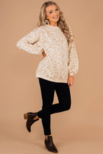 Load image into Gallery viewer, Tell You The Truth Natural White Leopard Sweater
