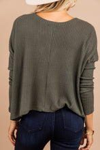 Load image into Gallery viewer, What I Like Olive Green Crop Top
