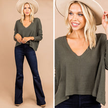 Load image into Gallery viewer, What I Like Olive Green Crop Top
