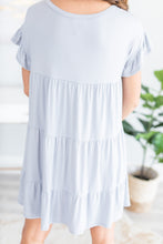 Load image into Gallery viewer, Run Into Your Arms Heather Gray Tiered Dress
