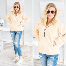 Load image into Gallery viewer, Feel The Love Camel Brown Sherpa Hoodie
