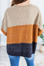 Load image into Gallery viewer, See Ya Later Mocha Brown Colorblock Sweater
