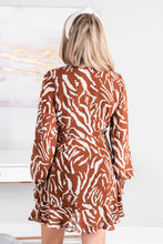 Load image into Gallery viewer, Get Next To You Camel Brown Tiger Stripe Dress
