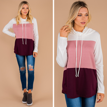 Load image into Gallery viewer, Know What You Love Mauve-Wine Colorblock Tunic
