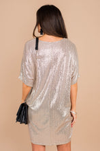 Load image into Gallery viewer, See The Future Taupe Sequin Dress
