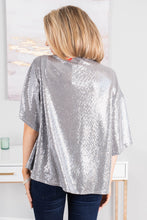Load image into Gallery viewer, See The Future Gunmetal Sequin Top
