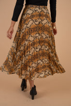 Load image into Gallery viewer, What You Desire Yellow Snake Midi Skirt
