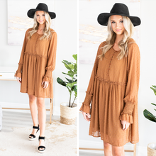 Load image into Gallery viewer, Just Getting Started Rust Orange Dress
