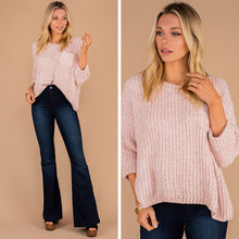 Load image into Gallery viewer, Told You So Pearl Pink Chenille Sweater
