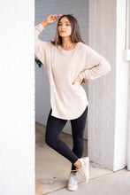 Load image into Gallery viewer, Easy Like Sunday Oatmeal Brown Waffle Tunic
