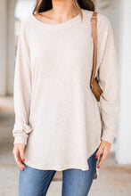 Load image into Gallery viewer, Easy Like Sunday Oatmeal Brown Waffle Tunic
