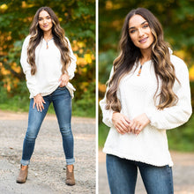 Load image into Gallery viewer, It's A Brand New Day Ivory White Fuzzy Pullover
