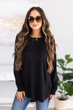 Load image into Gallery viewer, Easy Like Sunday Black Fleece Tunic
