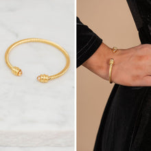 Load image into Gallery viewer, Be Fabulous Champagne Gold Cuff Bracelet
